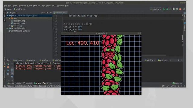 Bouncing sprites and moving backgrounds - Python Arcade module demo смотреть онлайн