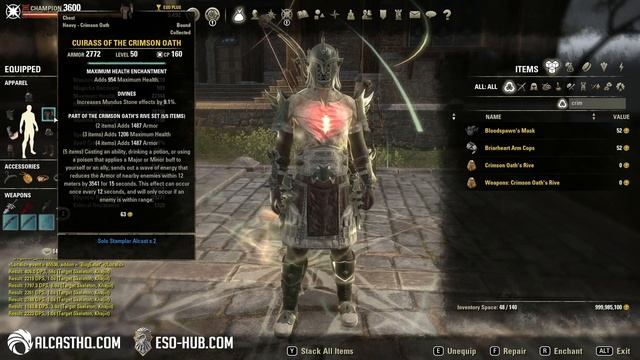 Crimson Oath's Rive Set ESO - New Heavy Armor Set ?Waking Flame DLC? смотреть онлайн
