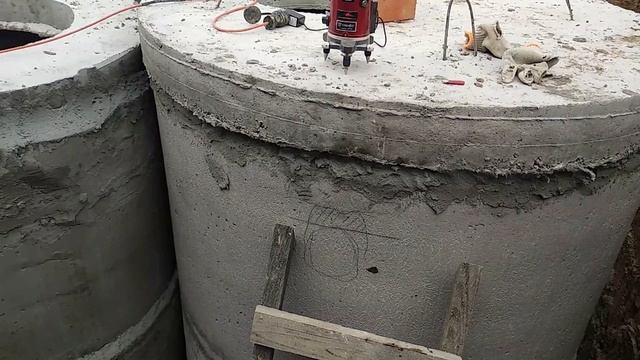 Септик из бетонных колец с аэрацией  Часть 1