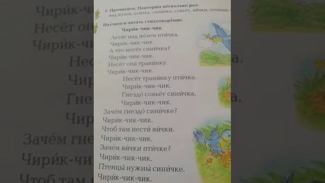 Читаем вместе. Чирик-чик-чик. Русский язык Н. Байбуртян 3 класс смотреть онлайн