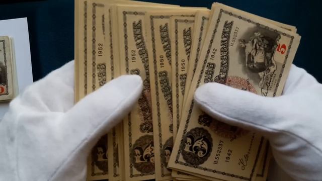300 банкнот Швеции от 1 до 100 крон начиная с 1875 года смотреть онлайн