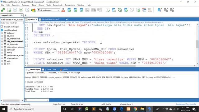01 Implementasi Penggunaan Trigger Update dalam MySQL- bimbingan Bapak Rizky Parlika, S.Kom M.Kom смотреть онлайн