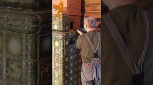 Отделка печи изразцами