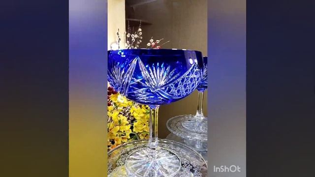 Большая ваза на ножке ( чаша, фруктовница) "Гусь хрустальный" смотреть онлайн