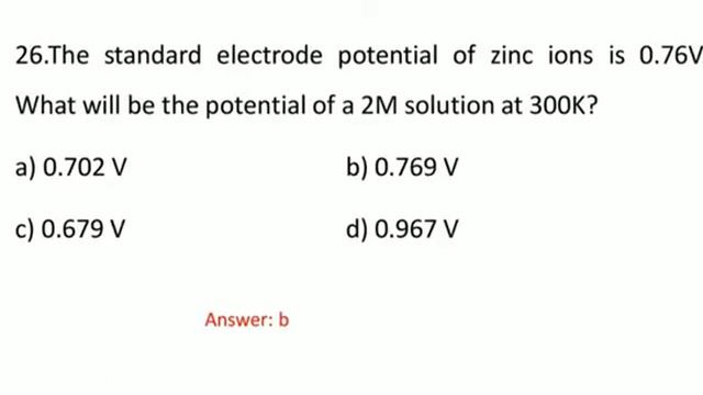 MCQs and Answers for the UIT E-Quiz Series on Chemical Sciences Topic: “Electrochemistry”. смотреть онлайн