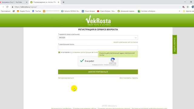Установка и подключения сайта VekRosta смотреть онлайн