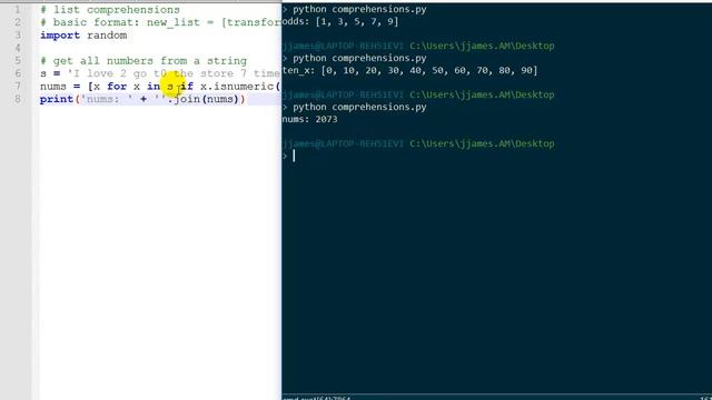 Python: List Comprehensions смотреть онлайн