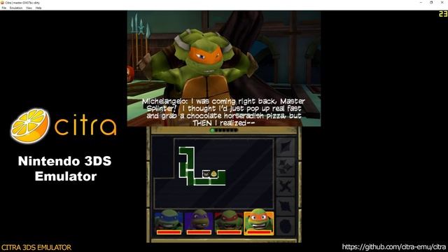 Citra 3DS Emulator - Teenage Mutant Ninja Turtles: Danger of the Ooze Ingame! scaled resolution смотреть онлайн