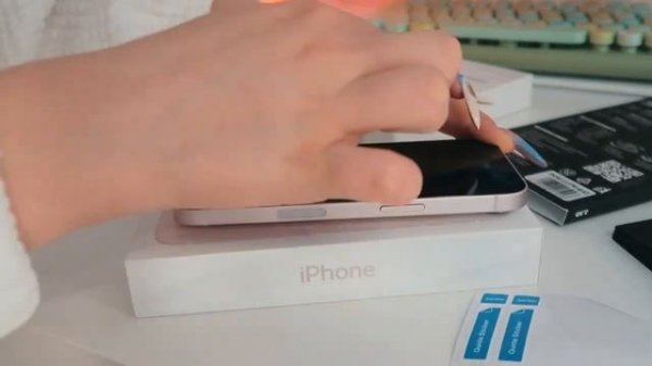 aesthetic pink iphone 13 unboxing! & accessories ? распаковка айфон 13