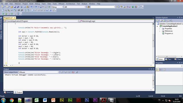 GİRİLEN BİR SAYININ BASM. ALT ALTA YAZDIRIP TOPLAYAN PROGRAM C# смотреть онлайн