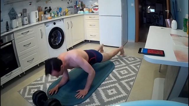 Кардио-тренировка №4, Табата, все группы мышц, здоровый позвоночник, 150 килокалорий за 15 минут