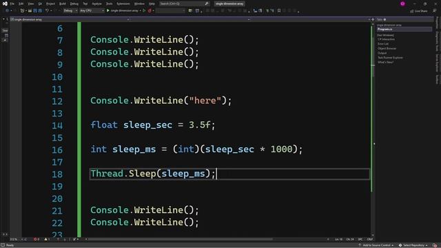 __ Ep 013 __ Thread sleep, pausing, delay the program. in milliseconds __ C# The Very Basics смотреть онлайн