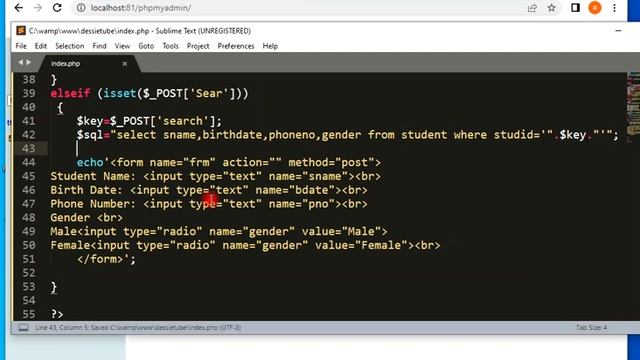 How To Insert Update Delete Search Data In MySQL Database Using Php смотреть онлайн