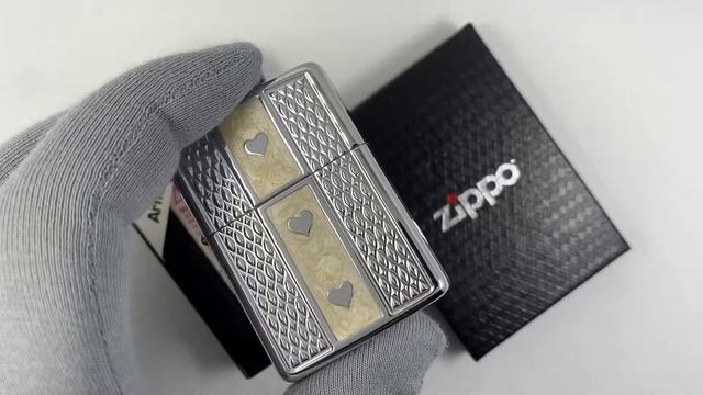 24199 Зажигалка Zippo Armor Heartfelt Triniti, Polish Chrome смотреть онлайн