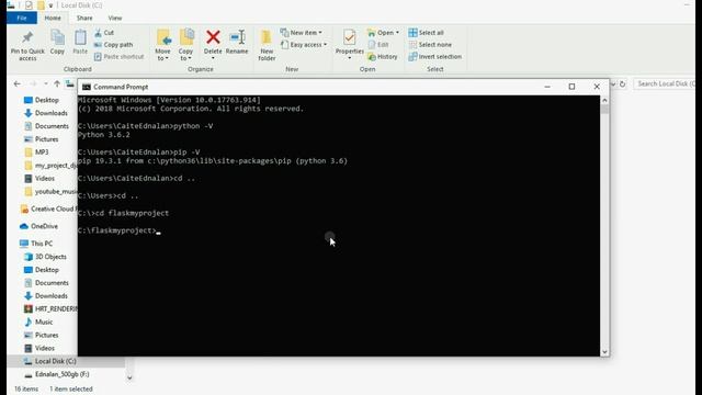 How to Install Flask and run on Windows 10 смотреть онлайн