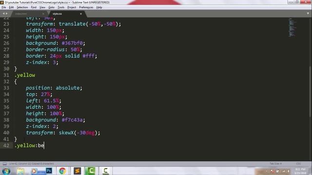 How To Create Google Chrome Logo in HTML and CSS - Pure CSS Logo - Tutorial смотреть онлайн