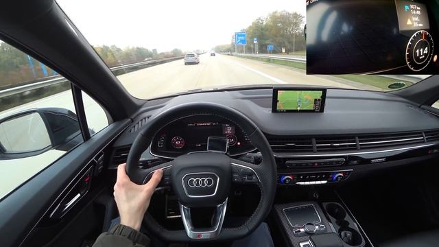 2018 Audi Q7 50TDI POV DRIVE | Top Speed German Autobahn