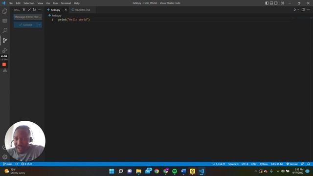 Hello World in Python