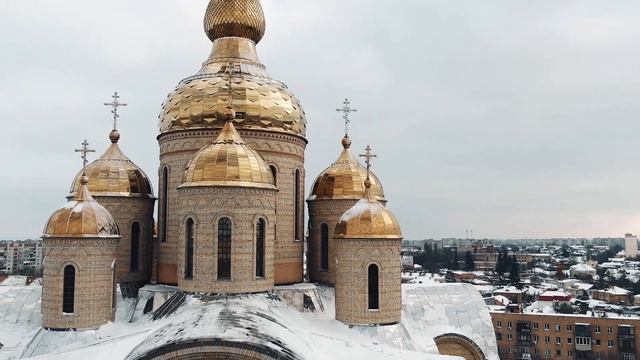 Черкассы. Кафедральный собор // Аэросъемка смотреть онлайн