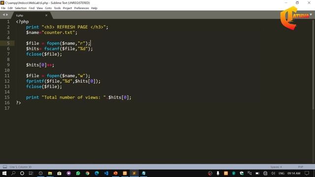 6.PHP Program to Keep Track of Number of Visitors Visiting the WebPage | #VTU | #CTathva смотреть онлайн