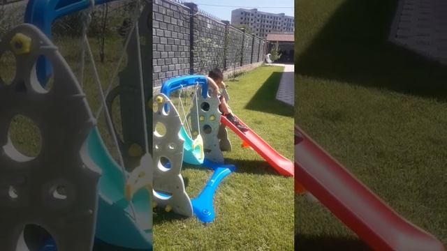 Горка с качелей и кольцом Ching Ching 19-SL Ракета смотреть онлайн