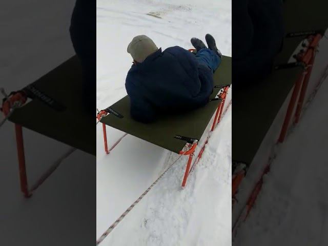 Тест по по первому снегу. Сани-кресло-раскладушка. смотреть онлайн