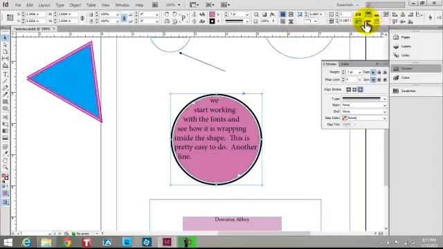 InDesign - Creating Shapes And Adding Text