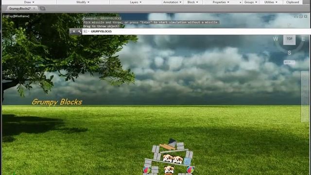 Angry Bird In AutoCAD смотреть онлайн