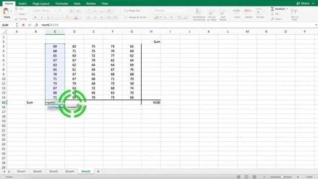 Excel Basics: How to sum the values in rows and columns using the SUM function смотреть онлайн