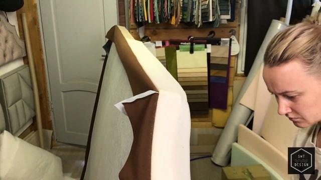 ОБИВКА МЯГКОЙ КРОВАТИ. ОБИВКА ЦАРГ ПОД 45 / UPHOLSTERY SOFT BED. смотреть онлайн