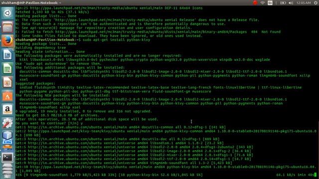 kivy Installation on Linux Ubuntu смотреть онлайн