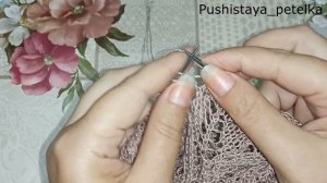 МК Квадратная скатерть/Обучающее видео для начинающих/Вязание спицами/ с 81 по 100 ряд/часть 5
