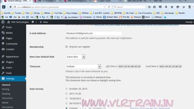 General Settings in WordPress Telugu | VLR Training Class 32 смотреть онлайн