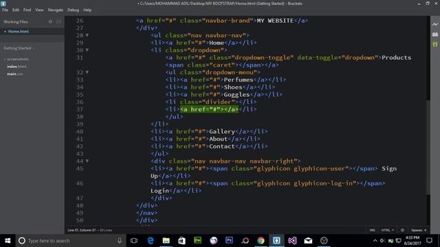 CREATING BOOTSTRAP NAVIGATION BAR (URDU / HINDI) смотреть онлайн