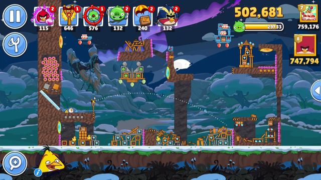 Angry Birds Friends Level 9 Tournament 1340 three stars NO POWER-UP walkthrough 2024-01-08 смотреть онлайн