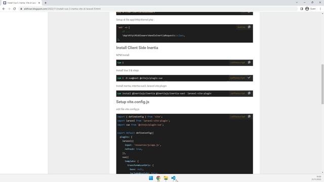 Instal Vue 3 Inertia Vite Laravel 9 2022 смотреть онлайн