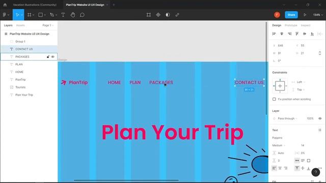 Designing PlanTrip Website UI UX on Figma смотреть онлайн