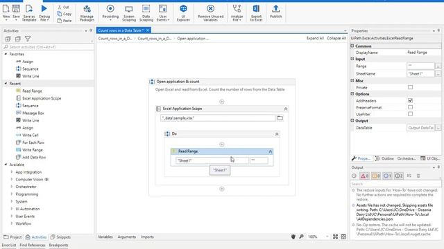 UiPath: Count number of rows смотреть онлайн