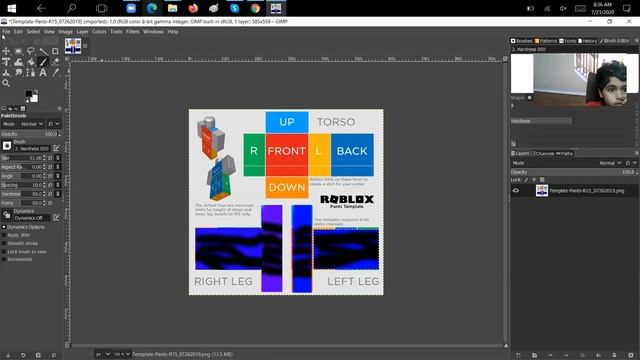 how to make pants on Roblox GIMP 2.10.20 смотреть онлайн