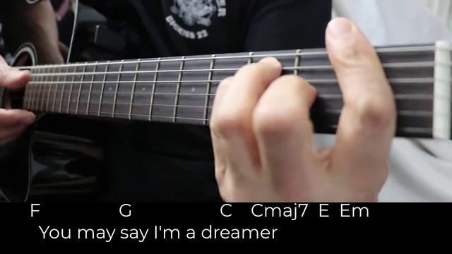 IMAGINE - BEATLES JOHN LENNON (CHORDS & LYRICS JUN COVER) смотреть онлайн