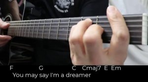 IMAGINE - BEATLES JOHN LENNON (CHORDS & LYRICS JUN COVER)