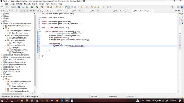 jdbc7 jdbc crud operation project by "prepared statement" interface(ignore unnecessary voice)|part- смотреть онлайн