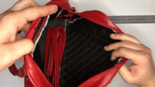 Видео обзор: Сумка женская стильная Casual из экокожи. Цвет: красная
