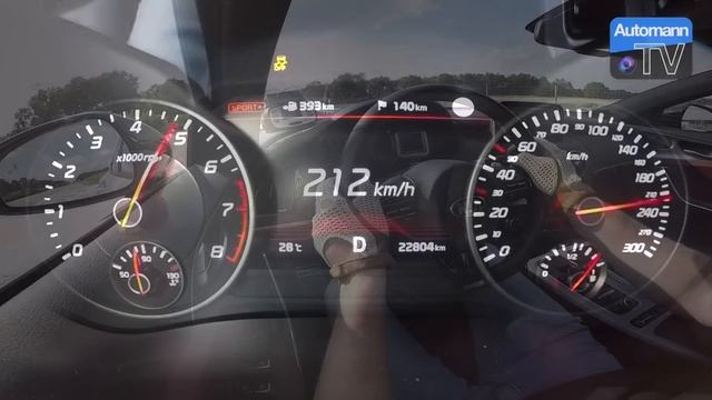 2018 KIA Stinger GT (370hp) - 0-253 km/h acceleration (60FPS) смотреть онлайн