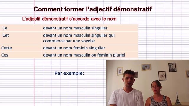 Les adjectifs démonstratifs смотреть онлайн