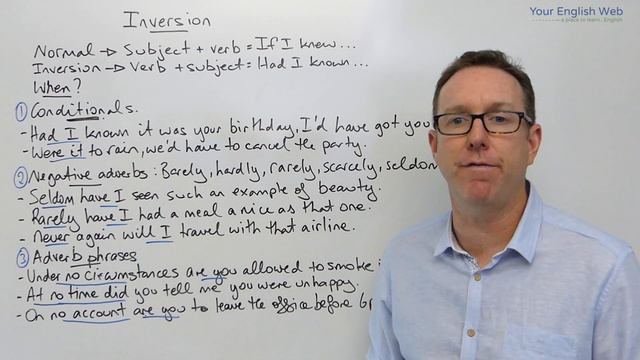 English Grammar -Inversion - Gramática Inglesa