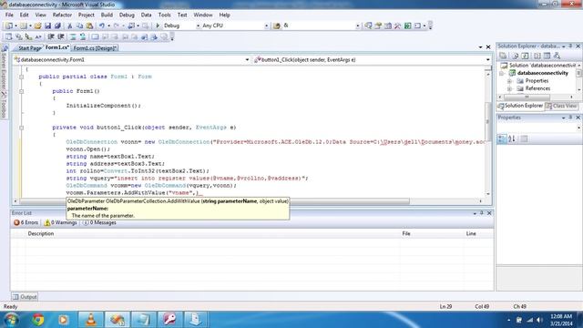 database connectivity in c# through MS Access using OleDb смотреть онлайн
