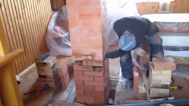 Как построить печь Труба установлена на место смотреть онлайн