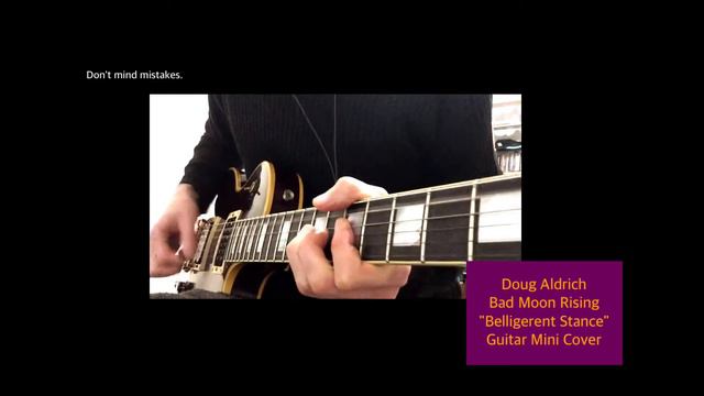 Doug Aldrich (Bad Moon Rising) "Belligerent Stance" Guitar Riff Cover смотреть онлайн