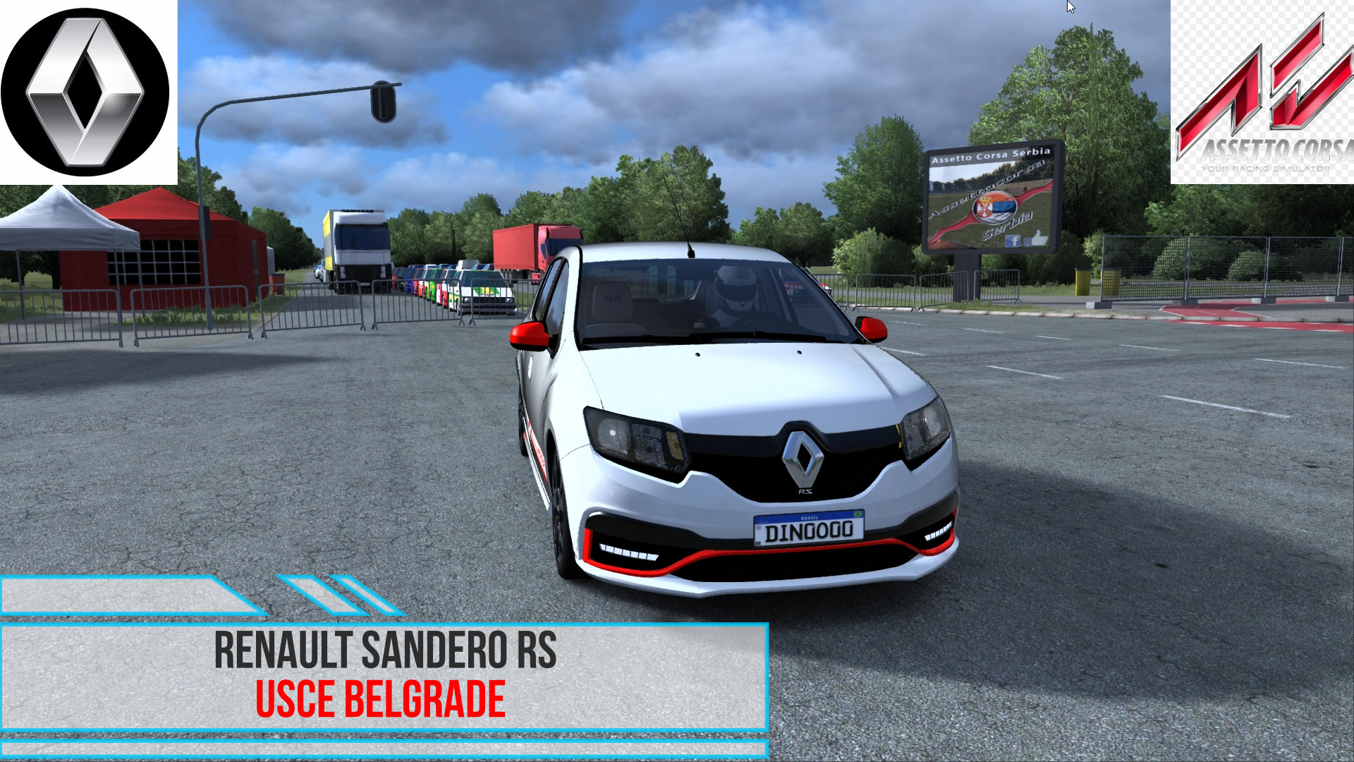 Renault Sandero RS - Usce Belgrade | Assetto Corsa.mp4 смотреть онлайн